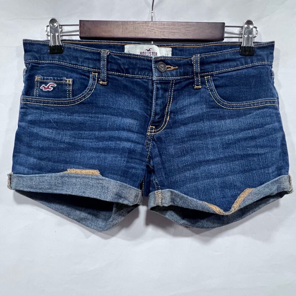 Y2K Hollister MicroMini-Shorts Low-Rise Size 27W (32x3) Dark Wash
